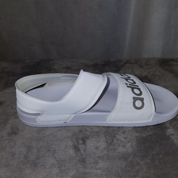Adidas Adilette Strappy Sandal Womens Size 10 White Champagne Adjustable Slide - Picture 8 of 14